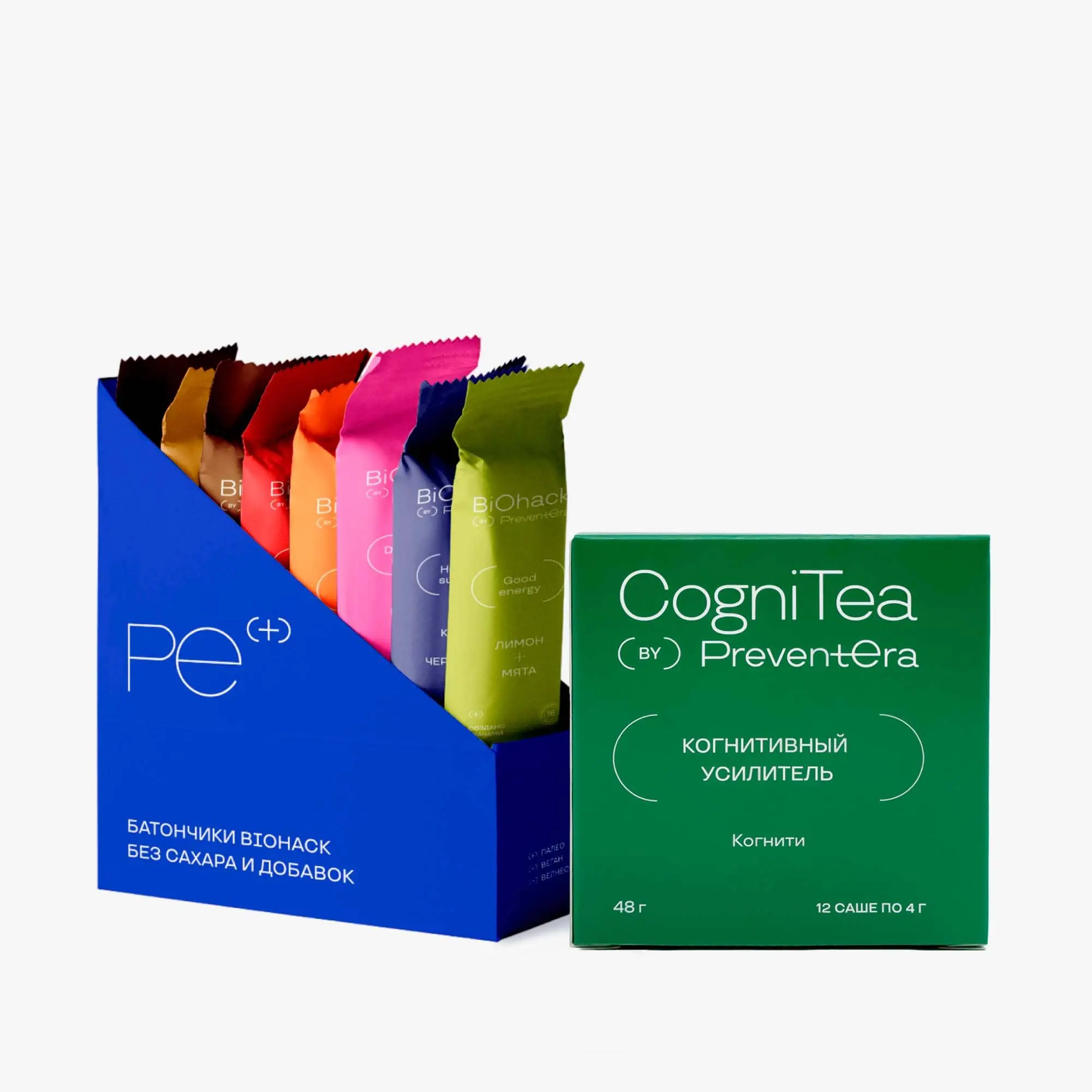 Вместе выгоднее от PreventEra — CogniTea + Набор батончиков 10 шт, фото 1